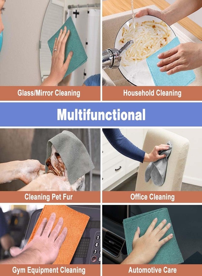 CONLI 4 Roll Microfiber Cleaning Cloth 80 Pack Reusable Microfiber Towels for Household Cleaning and Car Cleaning Easy Tear-Away and Lint Free - Image 5